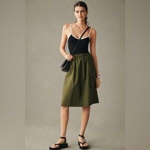 By Anthropologie Parachute Cargo Skirt, Green, M